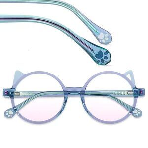 NEW Cute Cat Glasses Non-Prescription Blush Pink Tinted